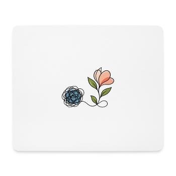 Psychische Gesundheit – vom Chaos zur Wiedergeburt - Mousepad (Querformat) - Weiß - Vorne