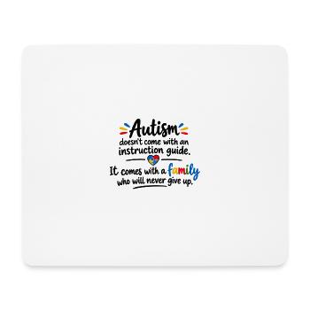 Autismus Familienherz Puzzle - Mousepad (Querformat) - Weiß - Vorne
