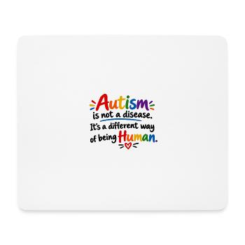 Autismus Akzeptanz Regenbogen Design - Mousepad (Querformat) - Weiß - Vorne