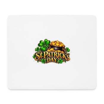 St Patrick's Tag Goldtopf Kleeblatt - Mousepad (Querformat) - Weiß - Vorne