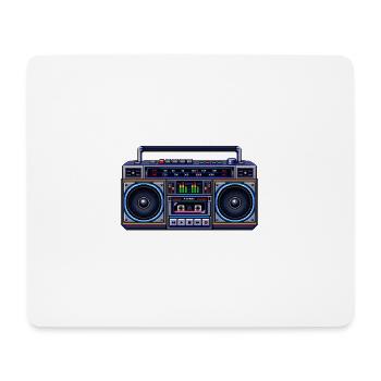 Pixel-Art Ghetto Blaster - Mousepad (Querformat) - Weiß - Vorne