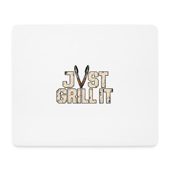 Just Grill It – Lustiges Grillmeister BBQ Motiv - Mousepad (Querformat) - Weiß - Vorne