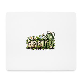 Gartenliebe mit Herz Liebevolle Geschenkidee  - Mousepad (Querformat) - Weiß - Vorne
