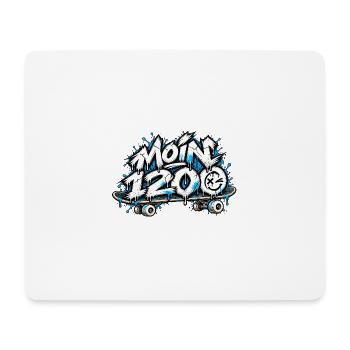 Moin Graffiti Skateboard Splash - Mousepad (Querformat) - Weiß - Vorne