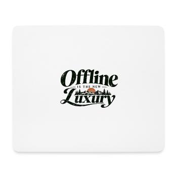 Offline Is the New Luxury – Vintage Outdoor - Mousepad (Querformat) - Weiß - Vorne