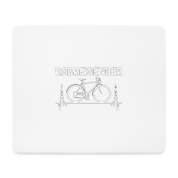 Radreisender Fahrrad Radfahrer Geschenk - Mousepad (Querformat) - Weiß - Vorne