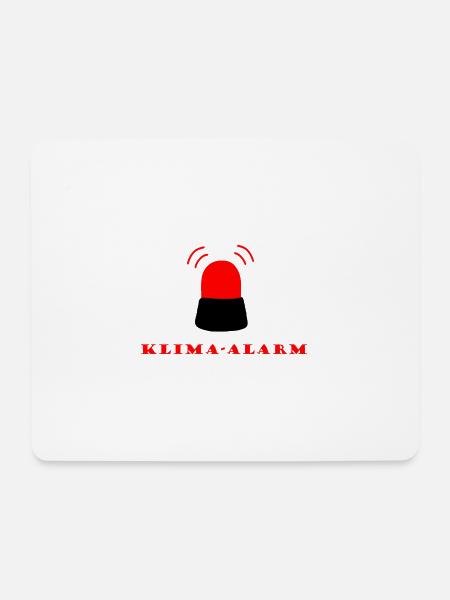 Klima Alarm - No Planet B - Mousepad (Querformat) - Weiß