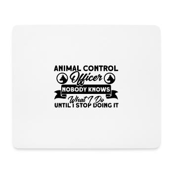 Un inspecteur d’animaux errant attrape un cadeau - Tapis de souris (format paysage) - blanc - Devant