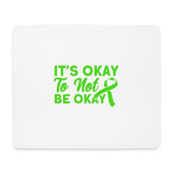 Green Ribbon Awareness of Mental Health - Mouse Pad (horizontal) - white - Front