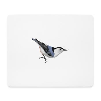 Carolina nuthatch bird biologist ornithologist animal - Mouse Pad (horizontal) - white - Front