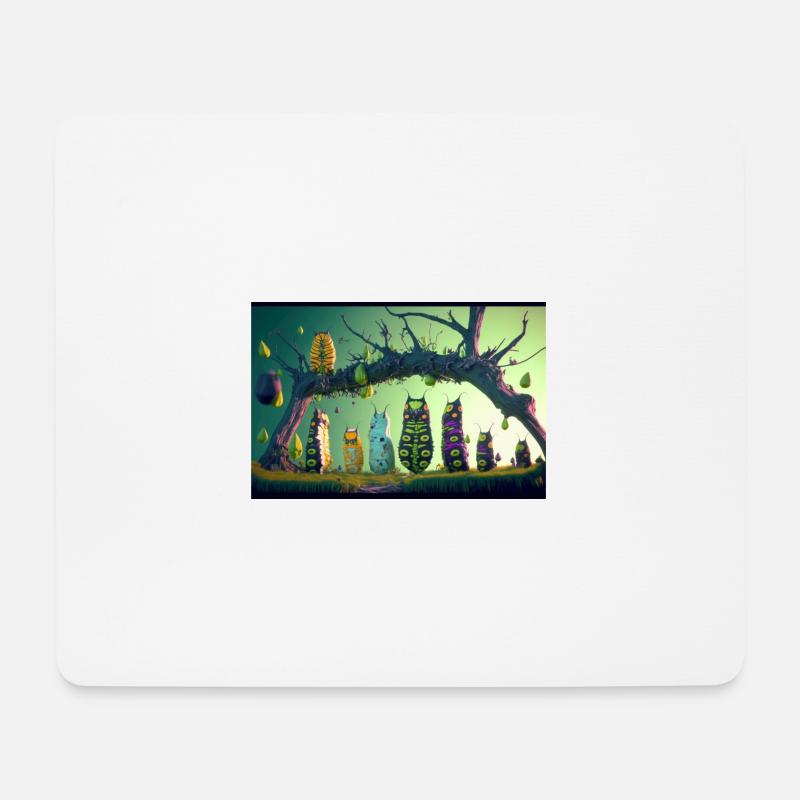 Raupen ( gezeichnet Kinder still ) - Mousepad (Querformat) - Weiß
