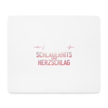 Schlagerhits et Herzschlag Schlager - Tapis de souris (format paysage) - blanc - Devant