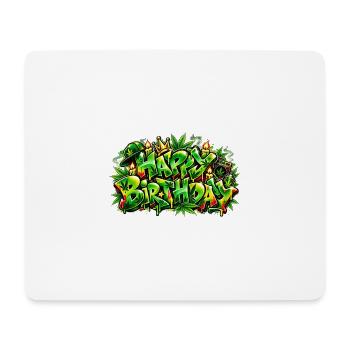 Herzlichen Glückwunsch zum Geburtstag Graffiti Jungle: Entspannte Atmosphäre! - Mousepad (Querformat) - Weiß - Vorne