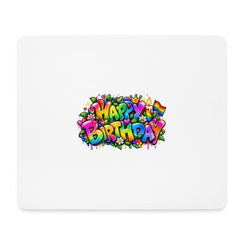 Herzlichen Glückwunsch zum Geburtstag Graffiti Pride: Pride garantiert! - Mousepad (Querformat) - Weiß - Vorne