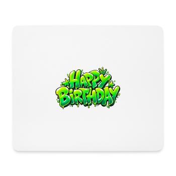 Happy Birthday Graffiti Slime: Zu stilvoll! - Mousepad (Querformat) - Weiß - Vorne