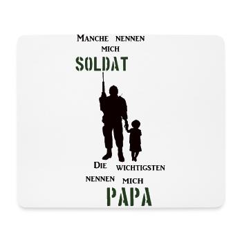 Soldaten. Papa. Soldat. Bundeswehr. - Mousepad (Querformat) - Weiß - Vorne