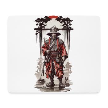 Japanische Samurai Essenz im Ukiyo-E Kunst Stil - Mousepad (Querformat) - Weiß - Vorne