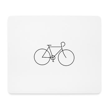 Road Bike - Simple Strichzeitung Bicycle - Mouse Pad (horizontal) - white - Front