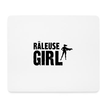 râleuse girl - Tapis de souris (format paysage) - blanc - Devant