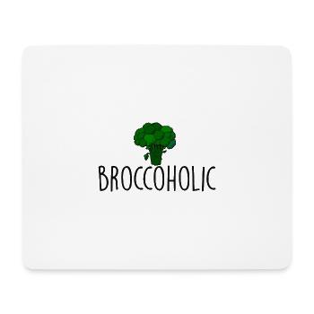 Broccoholic Broccoli Brokkoli - Mousepad (Querformat) - Weiß - Vorne