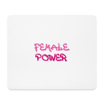 female power,font, women's power,pink,graffiti - Mouse Pad (horizontal) - white - Front
