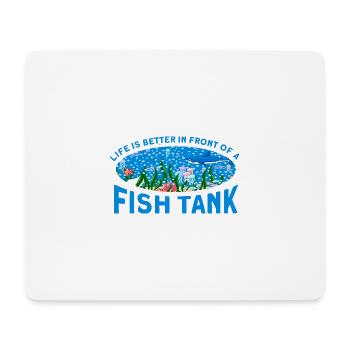 Aquarist Fish Keeper Hobby Aquarium Fish Keeper - Mouse Pad (horizontal) - white - Front