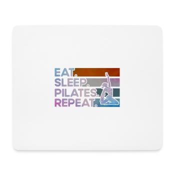 Pilates Manger Sommeil Pilates Cadeau à répéter - Tapis de souris (format paysage) - blanc - Devant