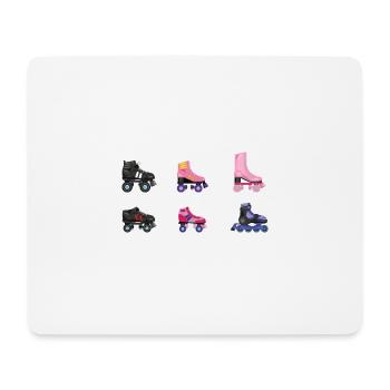 Different types of roller skating Roller skating 80s - Mouse Pad (horizontal) - white - Front