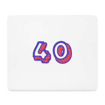 40. 40 YEARS. 40th ANNIVERSARY. 40TH ANNIVERSARY. - Mouse Pad (horizontal) - white - Front