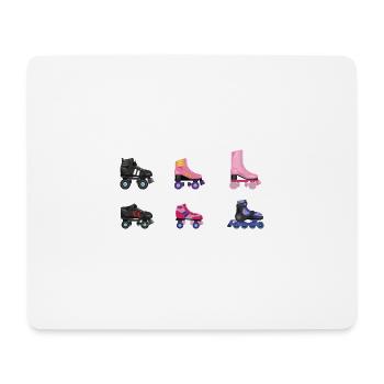 Different types of roller skating Roller skating 80s - Mouse Pad (horizontal) - white - Front