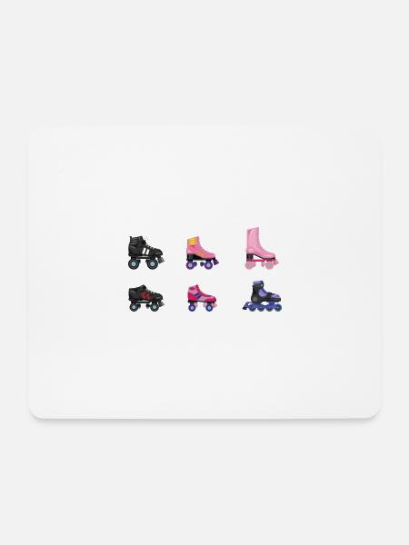 Different types of roller skating Roller skating 80s - Mouse Pad (horizontal) - white