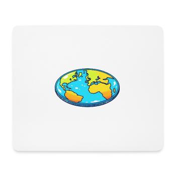 Drôle de chauve-souris Flat Earth Fun - Tapis de souris (format paysage) - blanc - Devant