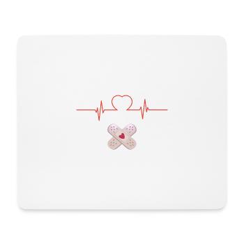 Heart and Cross Dressings - Mouse Pad (horizontal) - white - Front