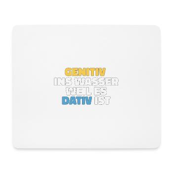 Gentiv Dativ Deutsch Lehrer Geschenk - Mousepad (Querformat) - Weiß - Vorne
