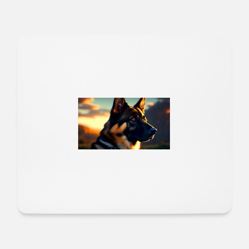 German Shepherd - Mouse Pad (horizontal) - white