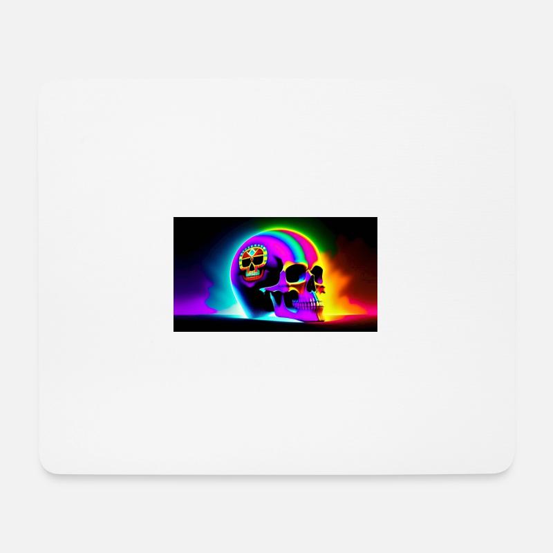 Psy Skull - Mouse Pad (horizontal) - white