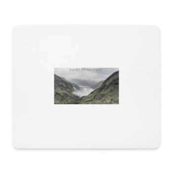 Bereit für Abenteuer - Mousepad (Querformat) - Weiß - Vorne