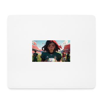 Woman Football - Mousepad (Querformat) - Weiß - Vorne