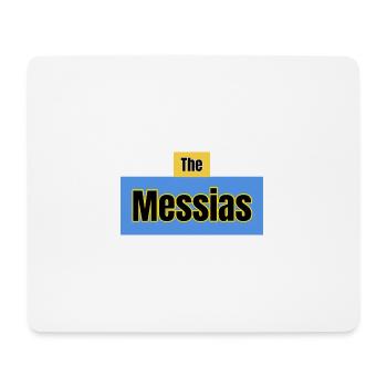 Der Messias-Typografie-Blau - Mousepad (Querformat) - Weiß - Vorne