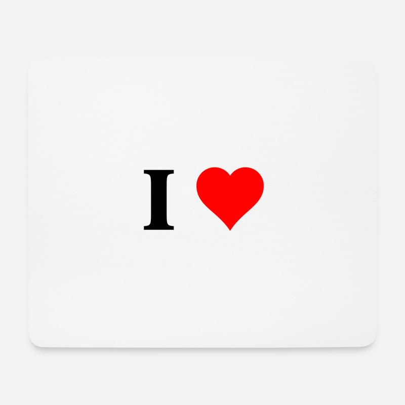 ich love - Mousepad (Querformat) - Weiß