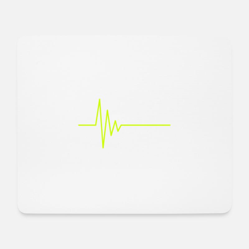 EKG Herzschlag - Mousepad (Querformat) - Weiß