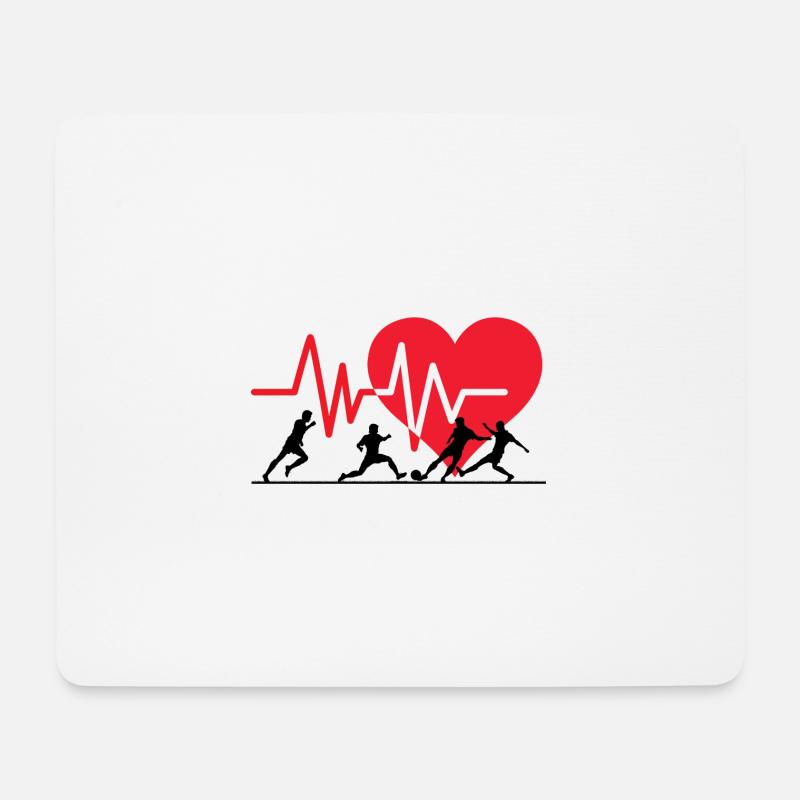 Liebe zu Fußball - Mousepad (Querformat) - Weiß