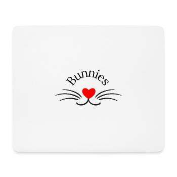 Love Bunnies - Mousepad (Querformat) - Weiß - Vorne