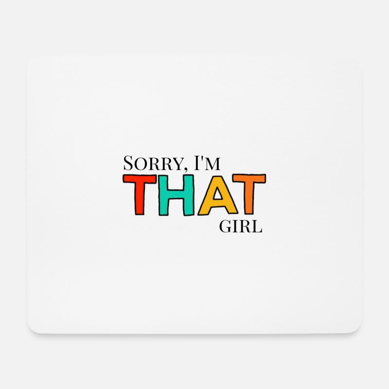 That girl - Mousepad (Querformat) - Weiß