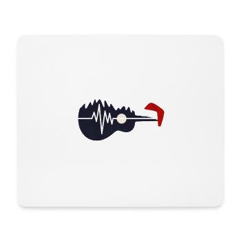 Guitare électrique Noël Heartbeat - Tapis de souris (format paysage) - blanc - Devant