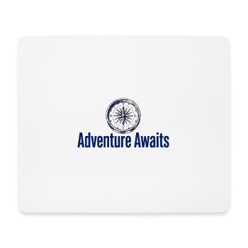 Abenteuer wartet auf den Kompass - Mousepad (Querformat) - Weiß - Vorne