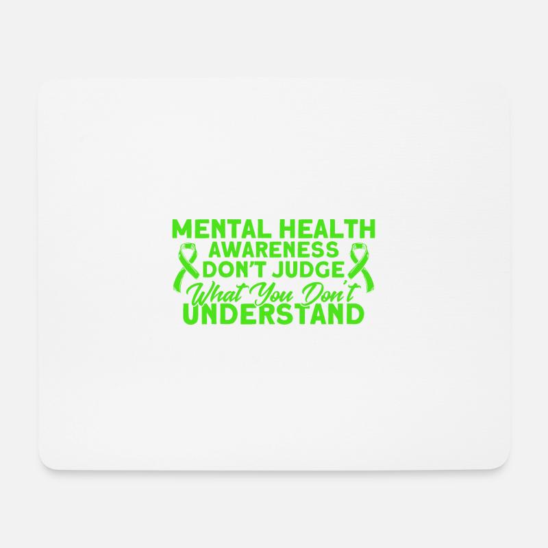 Depressionsprävention Bewusstsein für psychische G - Mousepad (Querformat) - Weiß