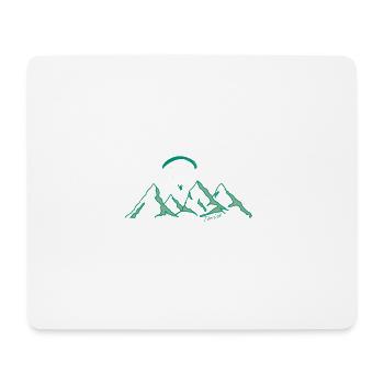 Paragliding Gleitschirm mountains - Mousepad (Querformat) - Weiß - Vorne