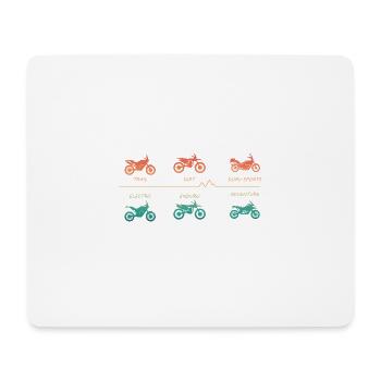 Different Enduro Motocross Motorcycle Types - Mouse Pad (horizontal) - white - Front