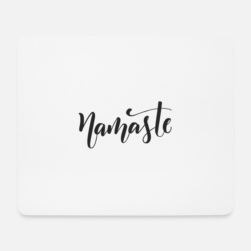 Namaste Schrift - Mousepad (Querformat) - Weiß